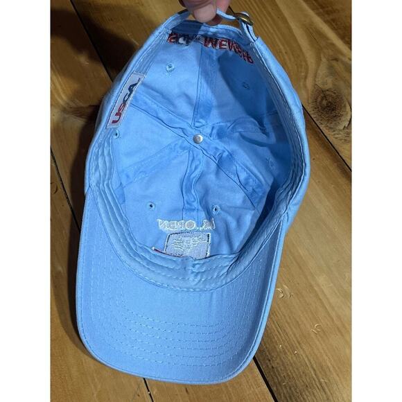 US Open Pebble Beach 2019 Hat Adjustable Light Blue USGA Member Cotton Dad Cap - Picture 6 of 7